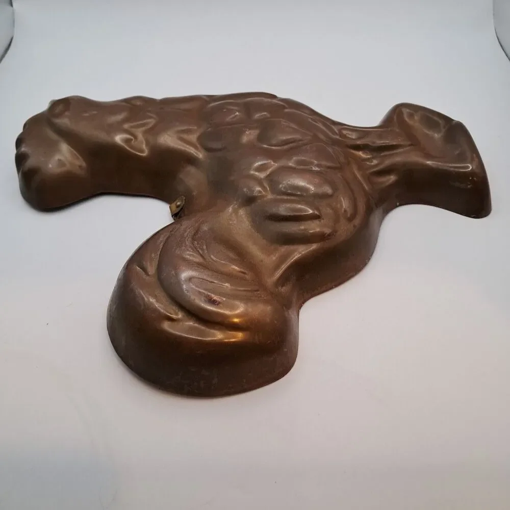 Copper Patina Rooster Chicken Wall Hanging Art Kitchen Mold Pan Farmhouse Decor